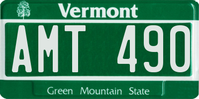 VT license plate AMT490
