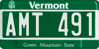 VT license plate AMT491