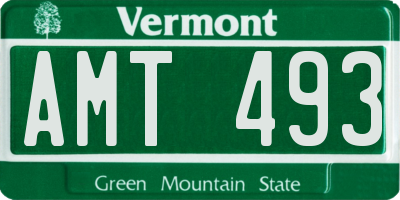 VT license plate AMT493