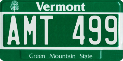 VT license plate AMT499