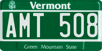 VT license plate AMT508