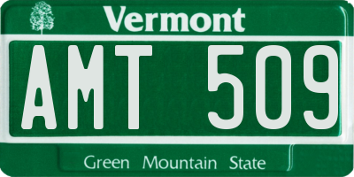 VT license plate AMT509