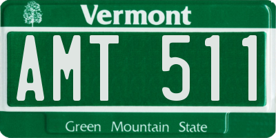 VT license plate AMT511