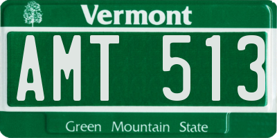 VT license plate AMT513