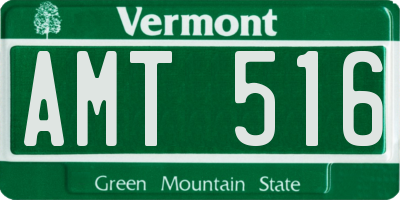 VT license plate AMT516