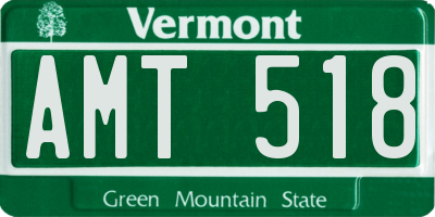 VT license plate AMT518