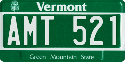 VT license plate AMT521