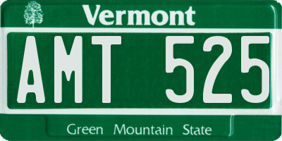 VT license plate AMT525