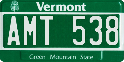 VT license plate AMT538