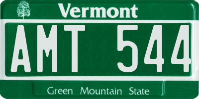 VT license plate AMT544
