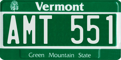 VT license plate AMT551