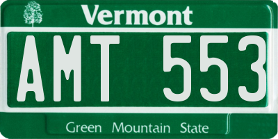 VT license plate AMT553