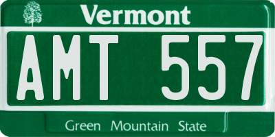 VT license plate AMT557
