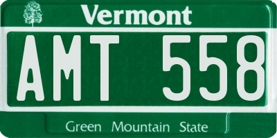 VT license plate AMT558