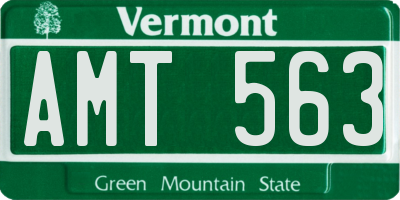 VT license plate AMT563