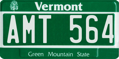 VT license plate AMT564