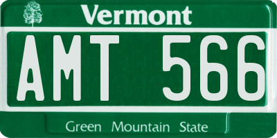 VT license plate AMT566