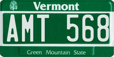 VT license plate AMT568