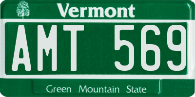 VT license plate AMT569