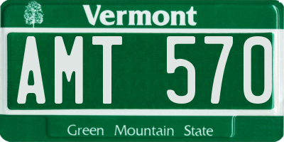 VT license plate AMT570