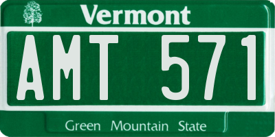 VT license plate AMT571