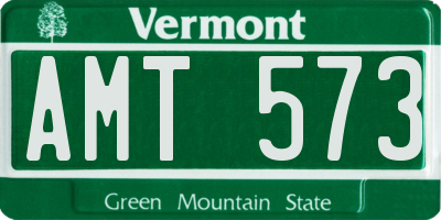 VT license plate AMT573