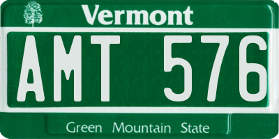 VT license plate AMT576