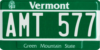 VT license plate AMT577