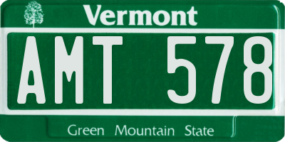 VT license plate AMT578