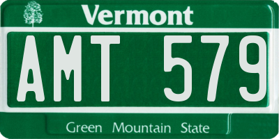 VT license plate AMT579