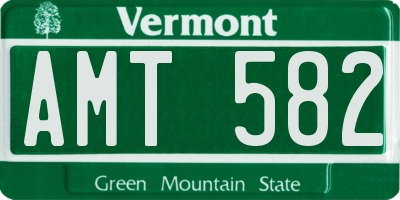 VT license plate AMT582