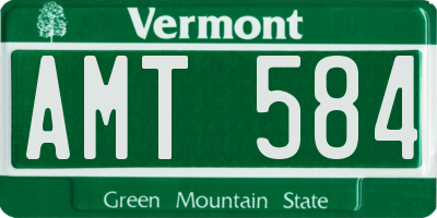 VT license plate AMT584