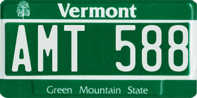 VT license plate AMT588