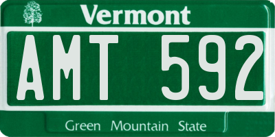 VT license plate AMT592