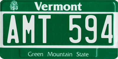 VT license plate AMT594