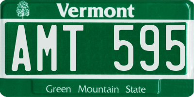 VT license plate AMT595
