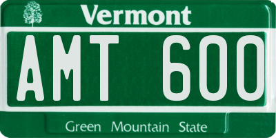 VT license plate AMT600
