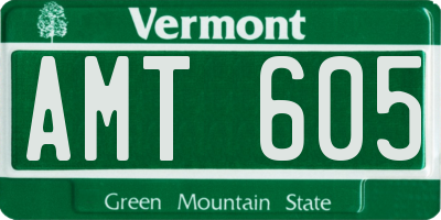 VT license plate AMT605