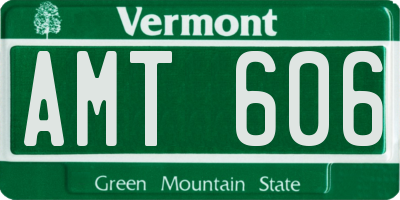 VT license plate AMT606