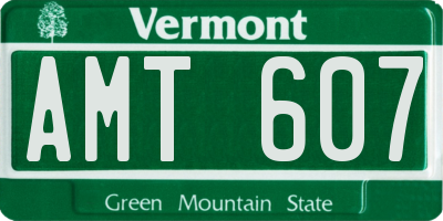VT license plate AMT607