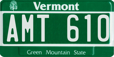 VT license plate AMT610