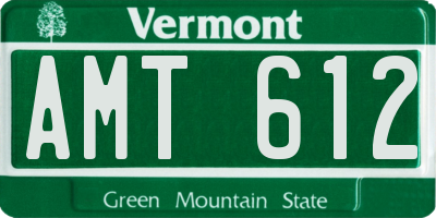 VT license plate AMT612