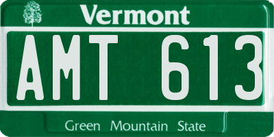 VT license plate AMT613