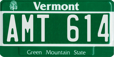 VT license plate AMT614