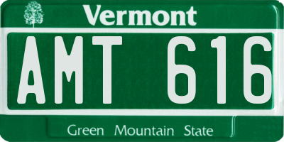 VT license plate AMT616