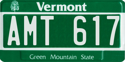VT license plate AMT617