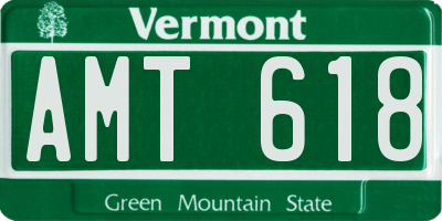 VT license plate AMT618