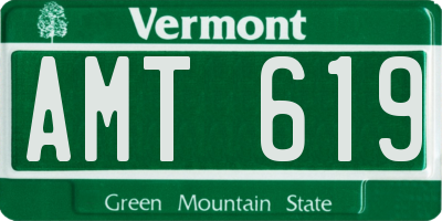 VT license plate AMT619
