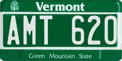 VT license plate AMT620