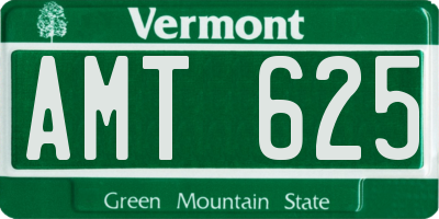 VT license plate AMT625